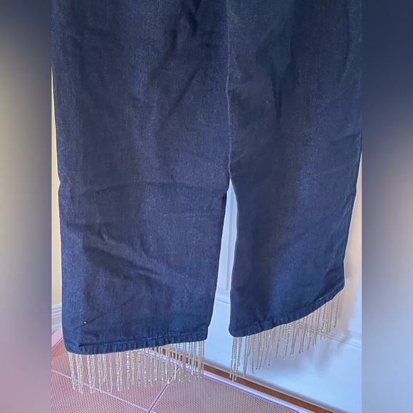 PLT Straight Leg Jeans - Diamanté Tassel Hem - Picture 12 of 14